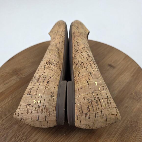 Vionic Shoes Womens Size 7 Cork Pointed Toe Flats Slip-On Orthotic Comfort - Picture 9 of 14